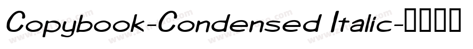 Copybook-Condensed Italic字体转换